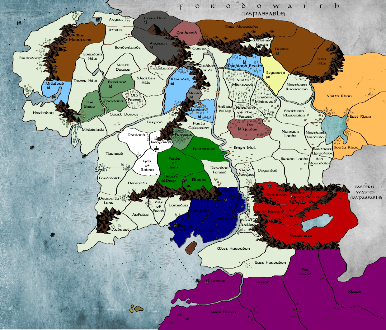 Middle Earth Campaign Map