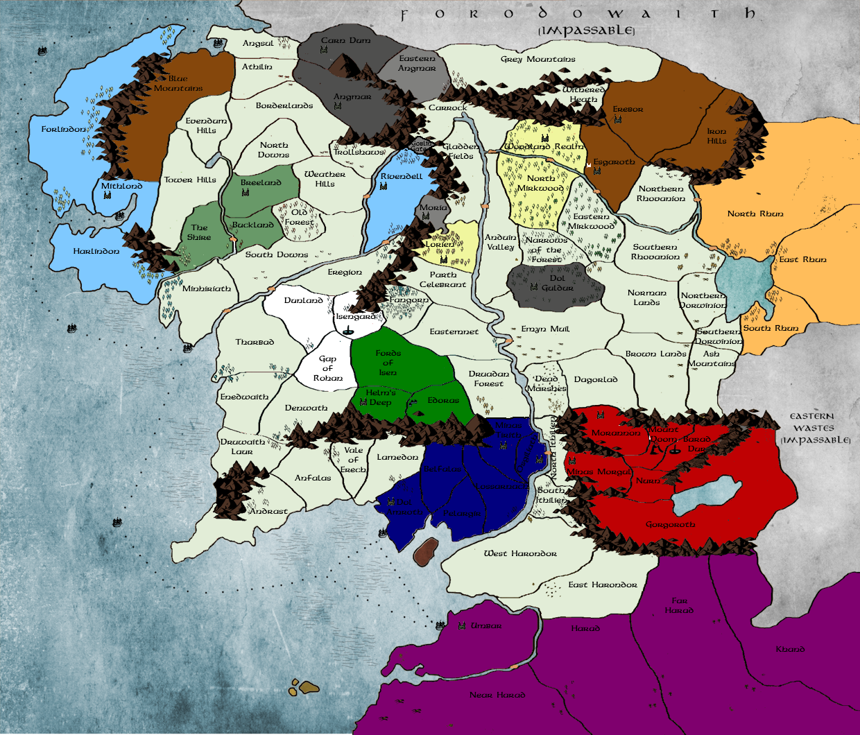 Middle Earth Campaign Map